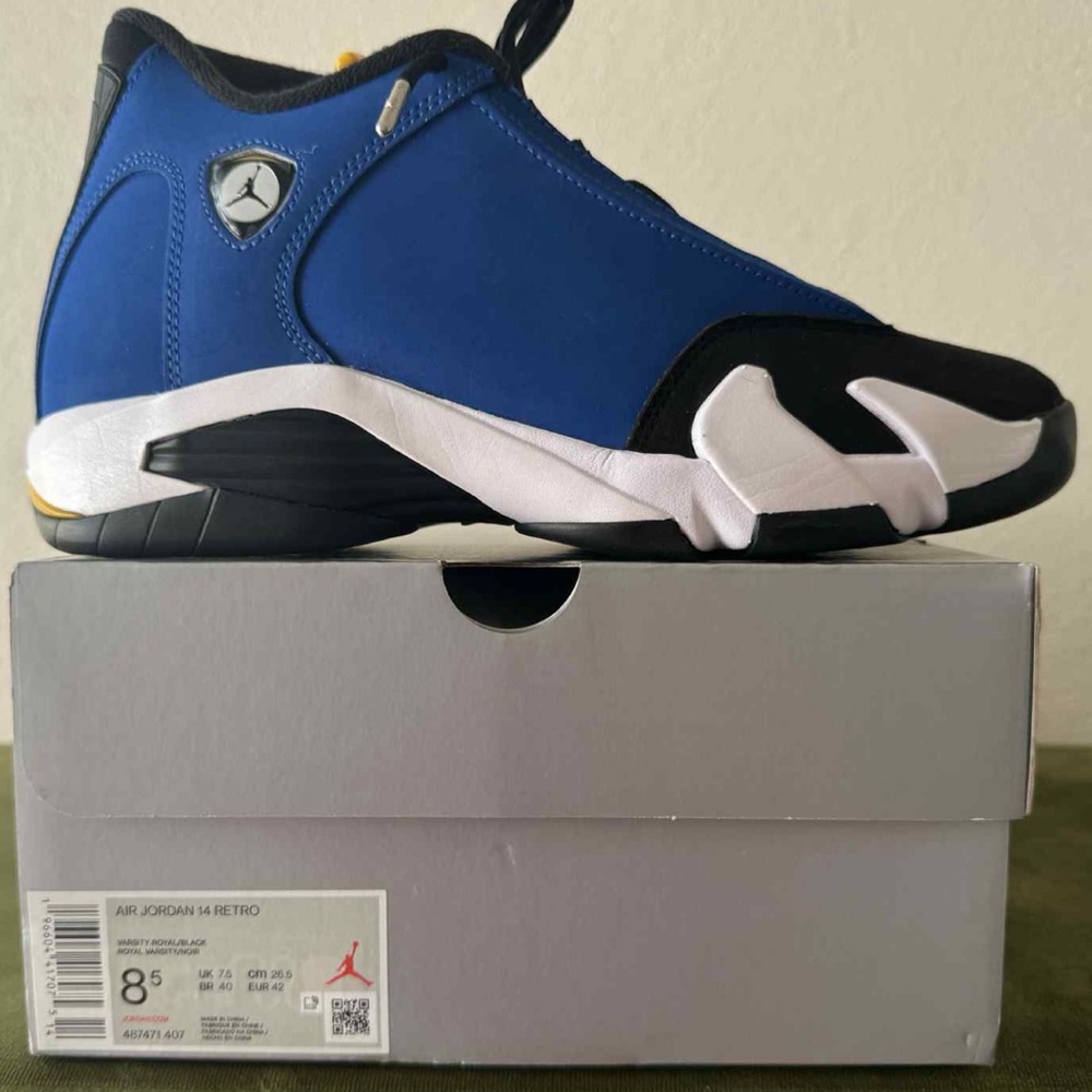 Jordan 14 Royal Blue and Black Sneakers